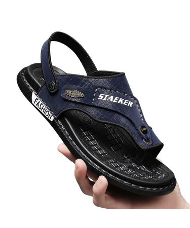 MisFun Men's Orthotic Sandals for Bunions Hallux Valgus Corrector Flip Flops Summer Fashion Breathable Men Orthotic Sandals Toe Separation Relief Bunions Pain. 7 Blue