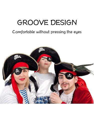 6 Pieces Pirate Eye Patch Black One Eye Skull Patch Pirate Captain Eye Patch Skull Crossbone Eye Patch 3D Adjustable Single Eye Patch Eye Mask for Adults Kids Party Favors Decorations - Buy Online on GoSupps.com