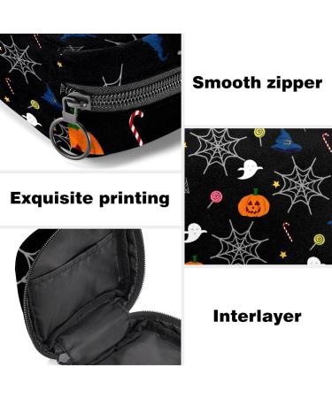 Halloween Pattern Menstrual Cup Pouch and Pad Bag - Color 5 | Portable Sanitary Napkin Storage - Buy Online on GoSupps.com