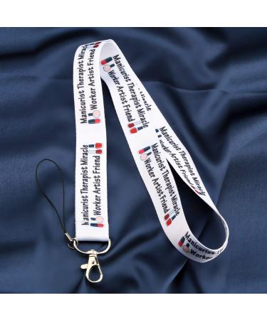 BEKECH Manicurist Nail Tech Lanyard Manicurist Therapist Miracle Worker Artist Friend Keychain Clip for Nail Artist Beautician Nail Boss Cosmetology Gift for Her - Buy Online on GoSupps.com
