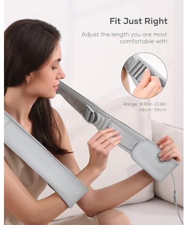 Adjustable Heat Shiatsu Back Massager with Straps - Deep Tissue Kneading for Shoulder Muscle Pain Relief - Perfect Birthday Gift with Carrying Bag - Buy Online on GoSupps.com