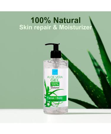 Canary Islands Fresh 100% Natural Aloe Vera Gel - 500 ml (17.6 fl oz) for DIY Cosmetics, Face & Body Care, Hair Repair, After Sun, Wax Aftercare - Moisturizer and Soothing Gel - Buy Online on GoSupps.com
