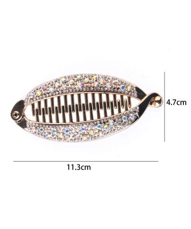 Elegant Rhinestone Banana Clip Set - 4Pcs Crystal Hair Grips for Women - Buy Online on GoSupps.com