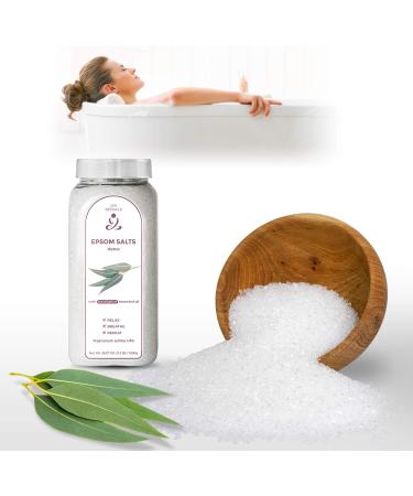 Zen Rituals Epsom Bath Salts Eucalyptus Detox 1 KG - Pure Magnesium Sulfate for Relaxation & Wellness | International Shipping - Buy Online on GoSupps.com