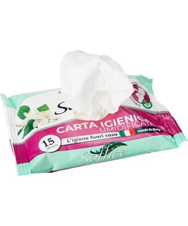 Moist Toilet Paper for Men & Women - 15 Pieces | Intimate Hygiene Travel Wipes | Wet Toilet Paper for On-the-Go Cleanliness - Buy Online on GoSupps.com