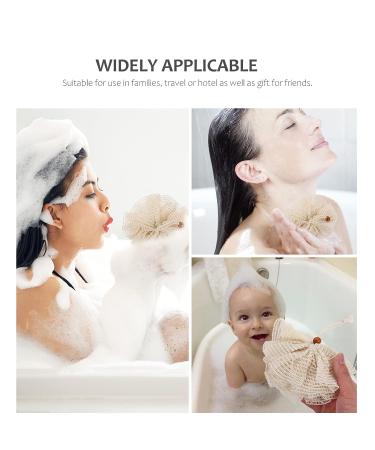 Healifty Bath Loofahs: Ramie Fiber Shower Mesh Pouf Body Scrubber Balls - 2pcs for Women - Buy Online on GoSupps.com