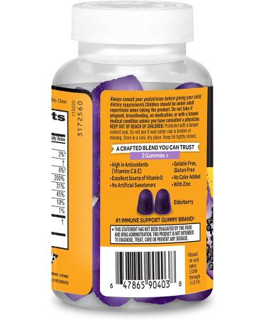 Airborne Elderberry + Zinc Immune Support Gummies - 50ct Elderberry Flavor - Buy Online on GoSupps.com