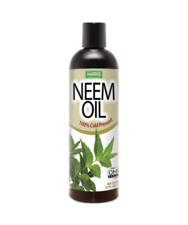 Harris Neem Oil, 100% Cold Pressed and Unrefined Concentrate for Plant Spray, High Azadirachtin Content - OMRI Listed for Organic Use, 12oz 12 Fl Oz (Pack of 1)