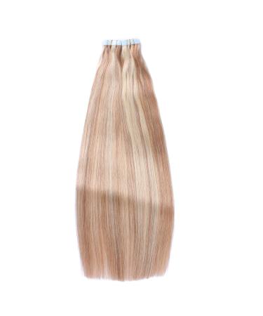 Tape In Hair Extensions #12/613 Scene - 50cm Remy Real Hair - 100% Human Hair - 50 Bricks (4cm Wide) - Tresse by Novon - 125g Total - Buy Online on GoSupps.com