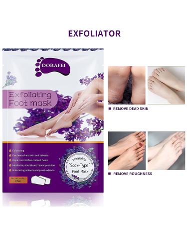 Foot Peel Mask (5 Pack) - Removes Dead Skin, Cracked Heels, and Calluses - Natural Lavender Treatment for Dry Feet - Buy Online on GoSupps.com