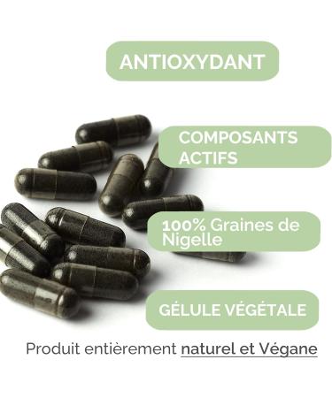Nigella Sativa Plus Formula - 90 Vegetable Capsules - Nigella Seed Powder Omega 6 Vitamins A B E Made in France Strengthens Immunity/Wellness Anti-inflammatory 100% Vegan - Buy Online on GoSupps.com