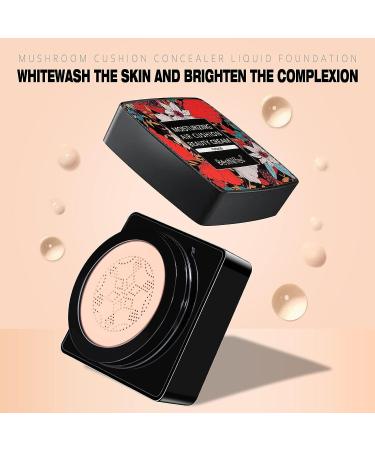 Bestniffes Mushroom Head Foundation Air Cushion CC Cream | Moisturizing Concealer | Bright Makeup Base | Long Lasting Formula | Includes Mushroom Makeup Sponge - Buy Online on GoSupps.com