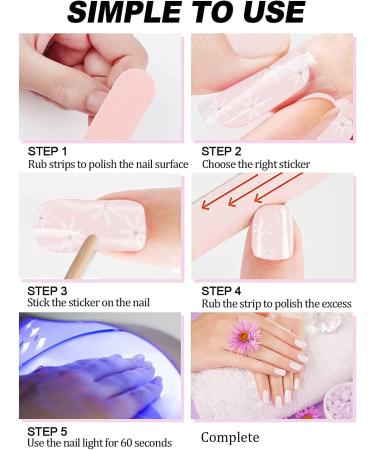 Kalolary 20PCS Nail Adhesive Wrap Gel Polish Strips - Pink | Self-Adhesive Nail Decals for UV/LED Lamp | Full Wraps Stickers for Cured Gel Nails - Buy Online on GoSupps.com