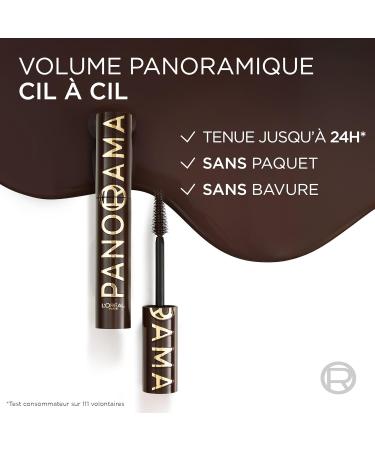 L'Or al Paris - Mascara Volume Millions de Cils - Regard Panoramique & Cils D multipli s - Formule Ultra-Flexible - Sans Paquets - Panorama Chromatic - Teinte : Brun Leather - Buy Online on GoSupps.com