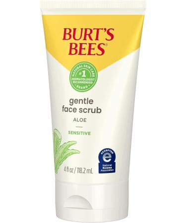 Burt's Bees Gentle Face Scrub with Aloe for Sensitive Skin 98.9% Natural Origin 4 Fluid Ounces Pack of 3 - Buy Online on GoSupps.com
