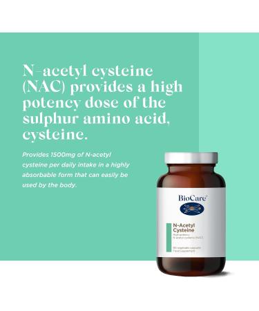 BioCare N-Acetyl Cysteine 90 Capsules - Immune Support and Antioxidant Formula - Buy Online on GoSupps.com