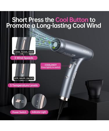 Professional High Speed Ionic Hair Dryer | Lightweight Low Noise Brushless Motor Auto-Clean Foldable - Shop Internationally - Buy Online on GoSupps.com