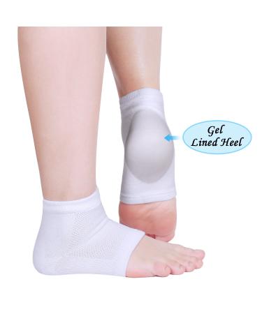 Heel Socks for Dry Cracked Skin - Soft Ventilated & Moisturizing - 3 Pairs for Ultimate Comfort - Buy Online on GoSupps.com