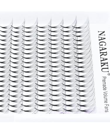Nagaraku 10D Eyelash Extensions - 320pcs Premade Fans C Curl 15mm Narrow Stem - International Shipping Available - Buy Online on GoSupps.com