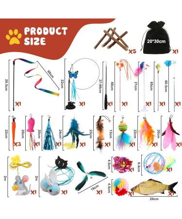 Shop Tavada Cat Toys: 32 Interactive Cat Toys with Springs & Suction Cup - Perfect for International Shipping! - Buy Online on GoSupps.com