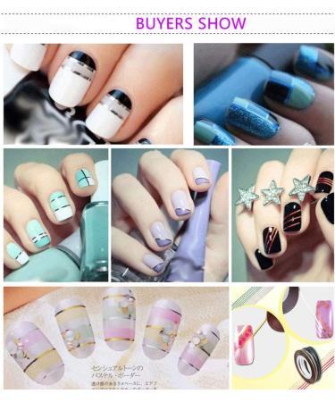 24Pcs Mixed Colors Nail Art Striping Tape Line Decoration Sticker Set - Buy Online on GoSupps.com
