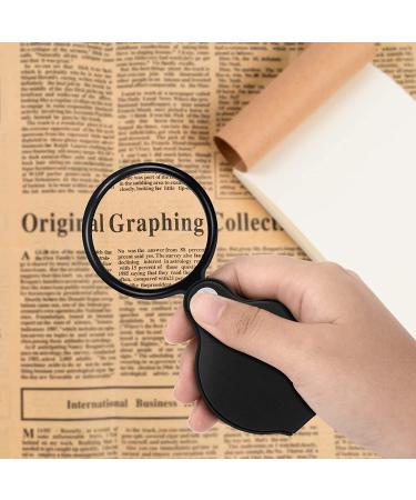 8 Packs 10X Mini Magnifying Glass Folding Pocket Magnifying Glass with Black Rotating Protective for Reading  Books  Jewelryâ¦ - Buy Online on GoSupps.com
