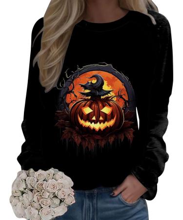 Halloween Costumes Printed Fashionable Casual Long Sleeved Zipper Round Neck Hoodies Sweater Tops Zip Us Black Large - Buy Online on GoSupps.com