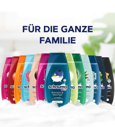  Schauma Schauma Schwarzkopf Kids Blueberry Shampoo & Gel Cleanser (3 x 250 ml) Shampoo Detangling Hair for Easy Detangling with a Mild Fresh Scent - Buy Online on GoSupps.com