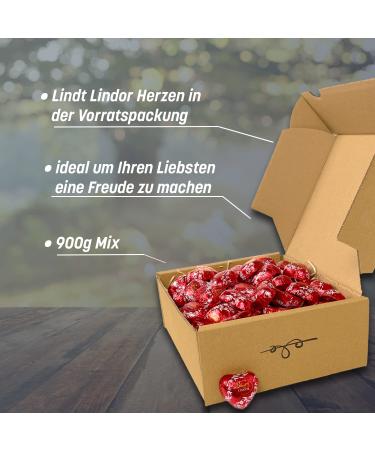 900g Gourmet Lindt Lindor Hearts Box - Perfect Surprise Gift for Any Occasion - Buy Online on GoSupps.com