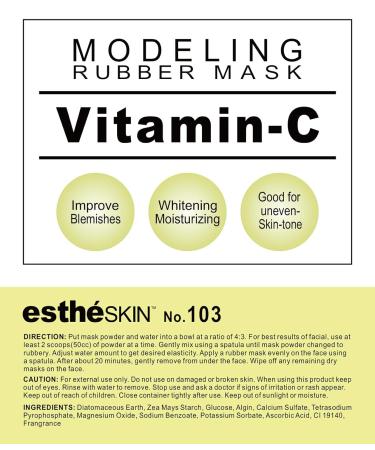 2 Pack Vitamin-C Modeling Mask Powder for Professional Facial Treatment 35 Oz - estheSKIN No.103 - Buy Online on GoSupps.com