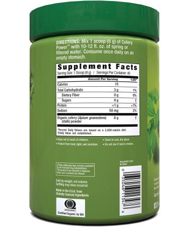 Garden Greens Celery Power 11.3oz - Supports Healthy Digestion | No Flavor - Buy Online on GoSupps.com