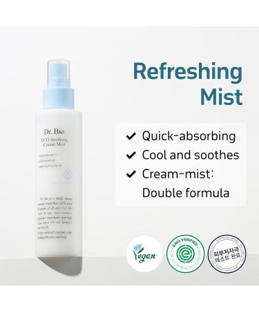 Dr. Bio ECO Soothing Cream Mist 5.07oz | Hydrating Face & Body Mist for Sensitive Skin Probiotics Moisturizer Korean Skin Care Travel Size - Buy Online on GoSupps.com