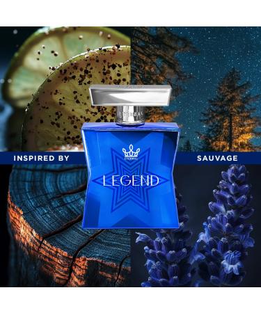 Eternal Legend EDP Inspired by Sauvage 3.4 oz (100ml) Long-lasting Vegan Clean Ingredients Cologne Spray 2000 sprays per bottle - Buy Online on GoSupps.com