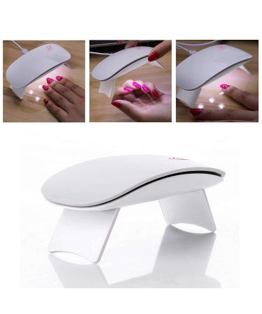 Makartt 6W LED Nail Dryer Curing Lamp USB Portable for Gel Nails - White C-01 Mini Nail Lamp - Buy Online on GoSupps.com