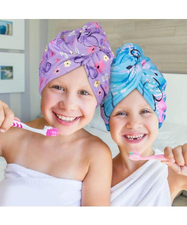 Unicorn Castle 3 Pack Microfiber Hair Towel Turbans for Girls - Quick Dry Hair Wrap for Long Curly Hair - Buy Online on GoSupps.com
