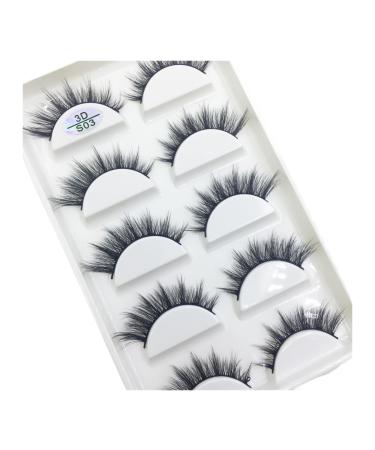 UAMOU 10/50 Boxes 37 Style 5 Pairs Natural 3D False Eyelashes Makeup Fake Eye Lashes Faux Cils Make Up Beauty Maquillaje Cheerfully (Color : 5Pairs S03 Size : 20 Boxes 100Pairs)