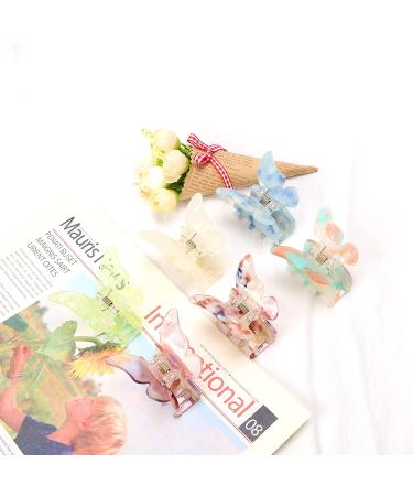 NAISIER Hair Claw Butterfly Tortoise Shell Clips 2.3 inch - 6 Pack Mixed Color Girls Women Hair Accessories - Buy Online on GoSupps.com