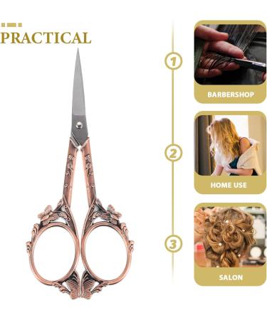 Buy Portable Beauty Scissors - Wear-Resistant Reusable Eyebrow & Nose Hair Scissors | Dark Red | International Shipping Available - Buy Online on GoSupps.com