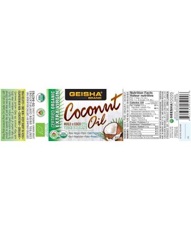GEISHA Organic Extra-Virgin Coconut Oil (500ml) - Buy Online on GoSupps.com
