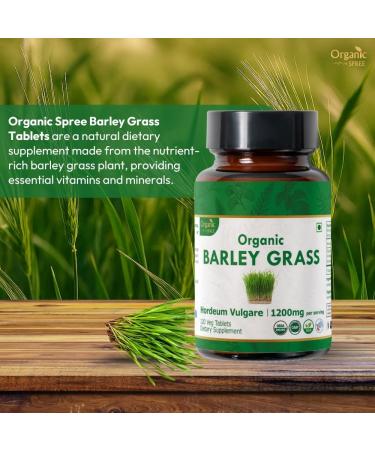 ORGANIC SPREE Alfalfa, Barley Grass & Tulsi Supplement 120 Tablets Each USDA Organic Medicago Sativa, Hordeum Vulgare & Holy Basil* - Buy Online on GoSupps.com