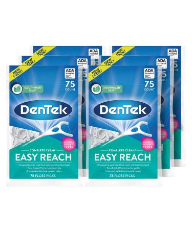 DenTek Comfort Clean Sensitive Gums Floss Picks, 75 Count (pack of 6)