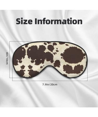 Cow Fur Print Soft Eye Mask for Sleep | Comfortable Travel Sleep Mask for Men & Women - Black - Buy Online on GoSupps.com