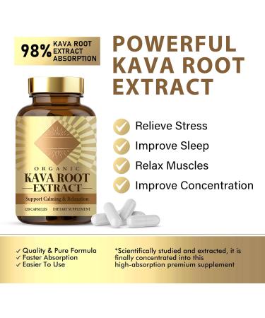 FlexBloom Kava Kava Capsules High Concentration Kava Root Extract Supplement for Relaxation and Immune Support Vegan & Non-GMO 120 Capsules - Buy Online on GoSupps.com