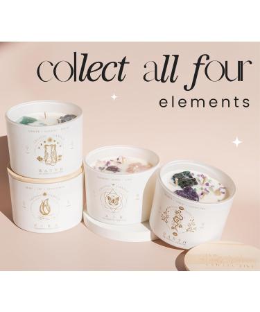 Taurus Virgo Capricorn Gifts for Women - 12oz Crystal Candle with Healing Stones | Zodiac Aromatherapy Soy Candles for Spiritual Birthday Gifts - Buy Online on GoSupps.com