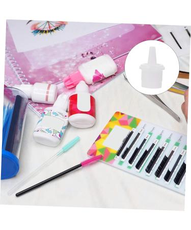 100pcs Eyelash Glue Replacement Heads - Universal White Plastic 2x1.3cm for Perfect Application - Buy Online on GoSupps.com