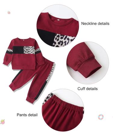ZOEREA Baby Girl Leopard Sweatshirt and Harem Pants Set - Red, 4-5 Years - Buy Online on GoSupps.com