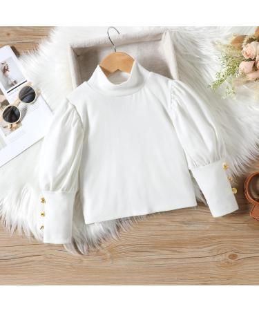 Miipat Baby Girl Fall Winter Outfit Set | Long Sleeve Pullover Top with Mini Skirt | Girls Dress 5-6 Years | WhiteBrown - Buy Online on GoSupps.com