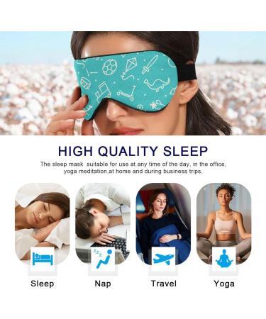 Hasikirky Light Blocking Eye Mask | Breathable & Adjustable for Men and Women | Perfect for Travel, Yoga, and Meditation | Office Deep Sleep Goodies | Cute Cartoon Pattern - Buy Online on GoSupps.com