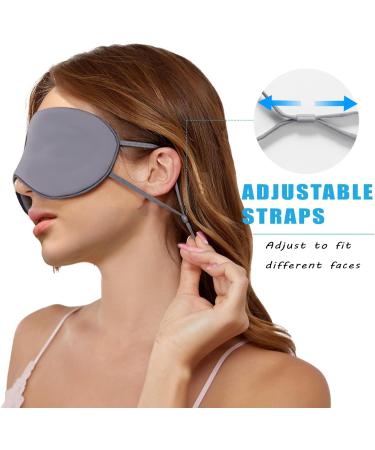 Buy Adjustable Grey Sleep Mask for Men & Women | Soft Double-Sided Eye Mask for Sound Sleep | Blackout Blindfold - Buy Online on GoSupps.com