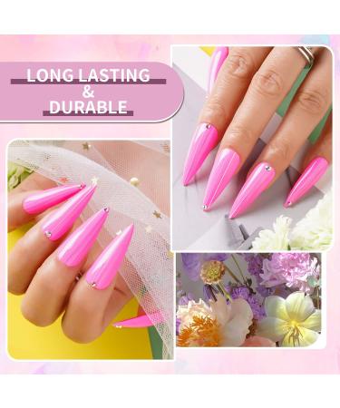 LanFo Gel Nail Polish Set - Hot Pink, Dark Purple & Glitter Shades for DIY Nail Art | Spring/Summer UV LED Soak Off Manicure Kit - Buy Online on GoSupps.com